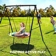preview thumbnail 3 of 7, 440lbs Swing Set with 40 Inch Saucer Tree Swing, Swivel, Sandbag