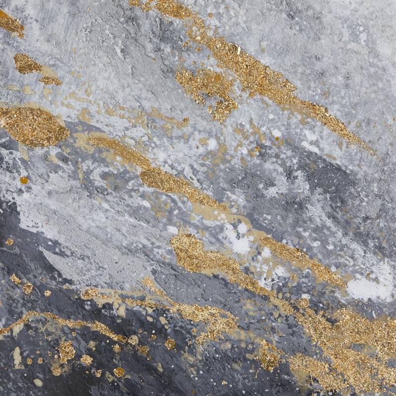 Canvas Geode Living Room Framed Wall Art with Gold Frame - Roche River Decor