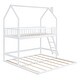 preview thumbnail 6 of 25, Twin Over Twin-Twin House Bunk Bed with Full-length Guardrail and Ladder