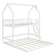 preview thumbnail 6 of 7, White Twin over Twin-Twin House Bunk Bed with Extending Trundle and Ladder