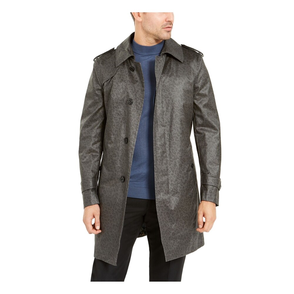 $495 mens tallia veracruz wool overcoat paisley floral gray