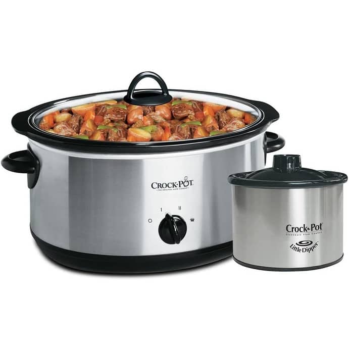 Crock-Pot 8 Qt Slow Cooker with Dipper, Stainless Steel - Silver