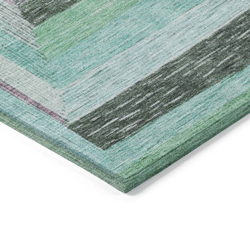 HomeRoots Geometric Transitional Rectangle Outdoor Rug