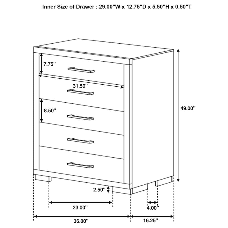 Jessica 6-piece Bedroom Set with Nightstand Panels
