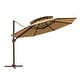 preview thumbnail 7 of 39, Pellebant 11.5 FT Double Top Patio Cantilever Umbrella, Base Not Included