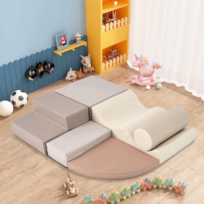 Soft Climb and Crawl Foam Playset 6 in 1 - Safe and Engaging Play Equipment