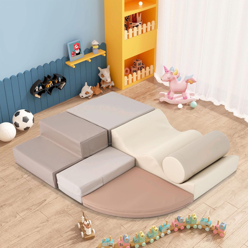 Soft Climb and Crawl Foam Playset 6 in 1 - Safe and Engaging Play Equipment