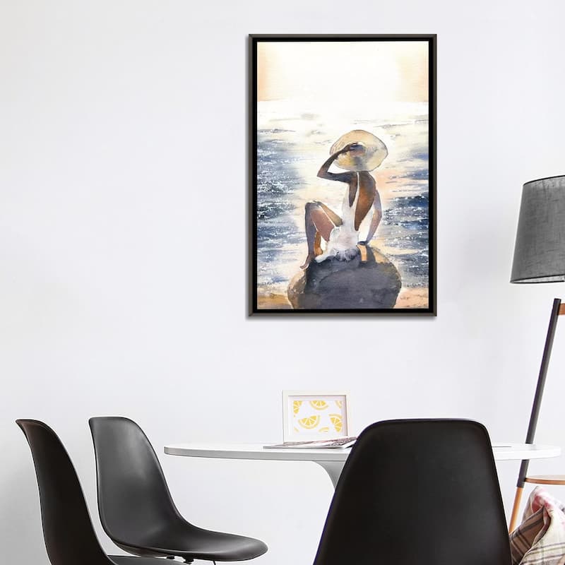 iCanvas "Woman On A Rock" by Marina Ignatova Framed