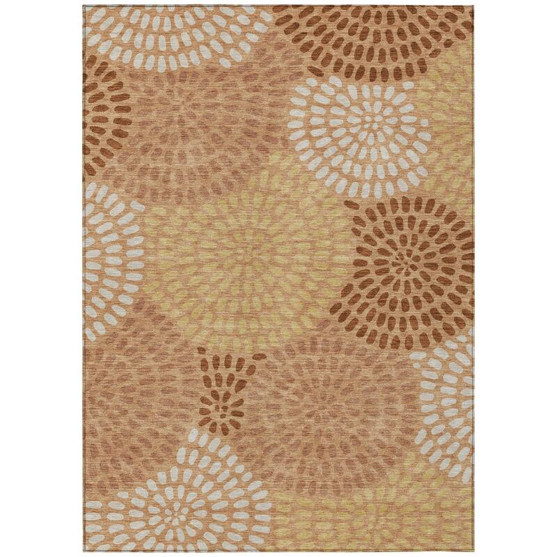 Machine Washable Indoor/ Outdoor Casual Ric Chantille Rug