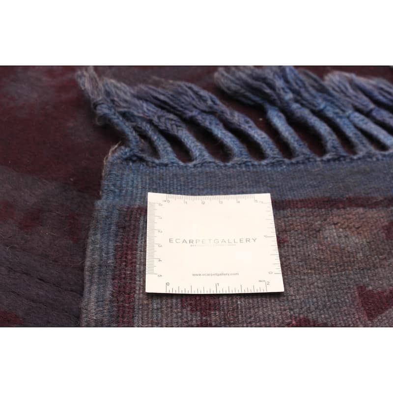 ECARPETGALLERY Hand-knotted Color Transition Grey Wool Rug - 2'10 x 9'2