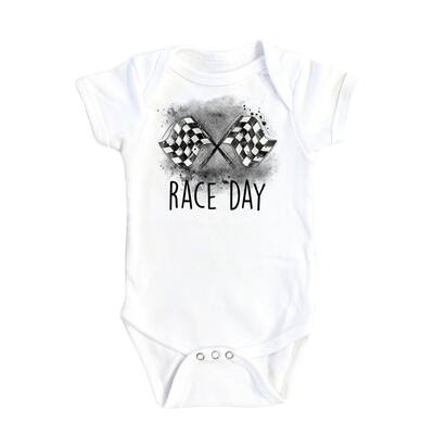 Racing Race Day - Baby Boy Girl Clothes Infant Bodysuit Funny Cute Newborn