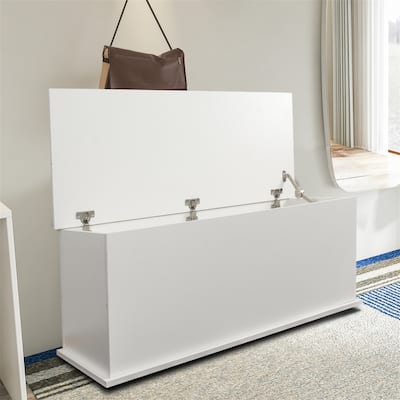 Storage Chest Trunk, Lift Top Wood Box for Toys Entryway Bench Organizer Home Furniture