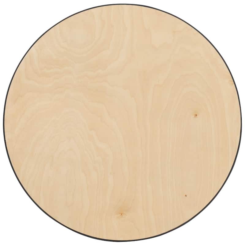 36" Round Wood Cocktail Table with 30" and 42" Columns - 36"D x 36"W x 30" - 42"H