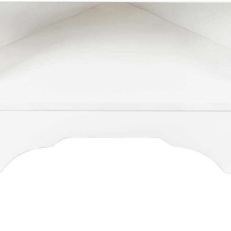 Modern Minimalist Corner Coat Rack with 4 Hooks, Adjustable Shelves and Shoe Bench for Hallway