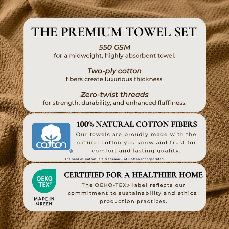 Linery & Co. Luxury Cotton Textured Bath Towel