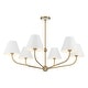 preview thumbnail 1 of 9, Crystorama Lighting Group XAV-B9316 Xavier 6 Light 40" Wide Chandelier Vibrant Gold / White