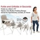 preview thumbnail 2 of 11, Folding High Chair (for 6 to 36 Months), Folding Beach High Chair with Removable Dishwasher Safe Tray, Safety Harness