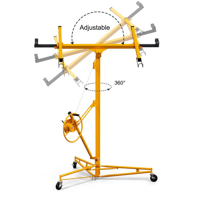 16FT Lift Drywall Panel Hoist Jack for Ceiling,Portable Lifter