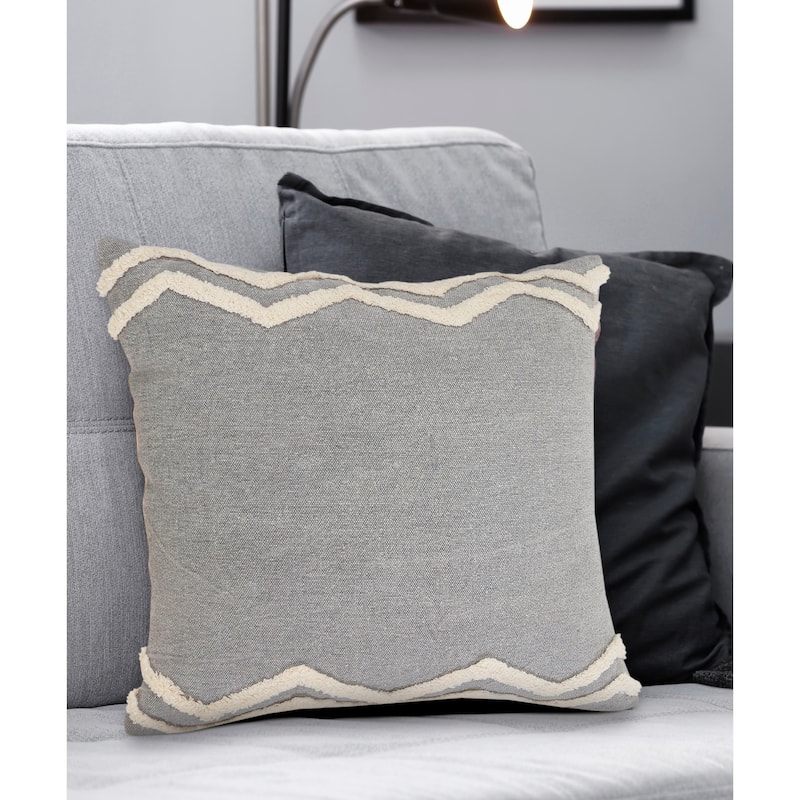 Sevita Soft Chevron Bordered Throw Pillow, Single or Set of 2