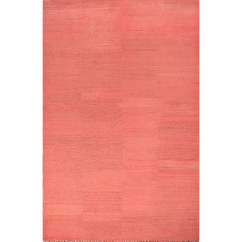 Pink Gabbeh Modern Area Rug Handmade Wool Carpet - 6'6" x 9'9"