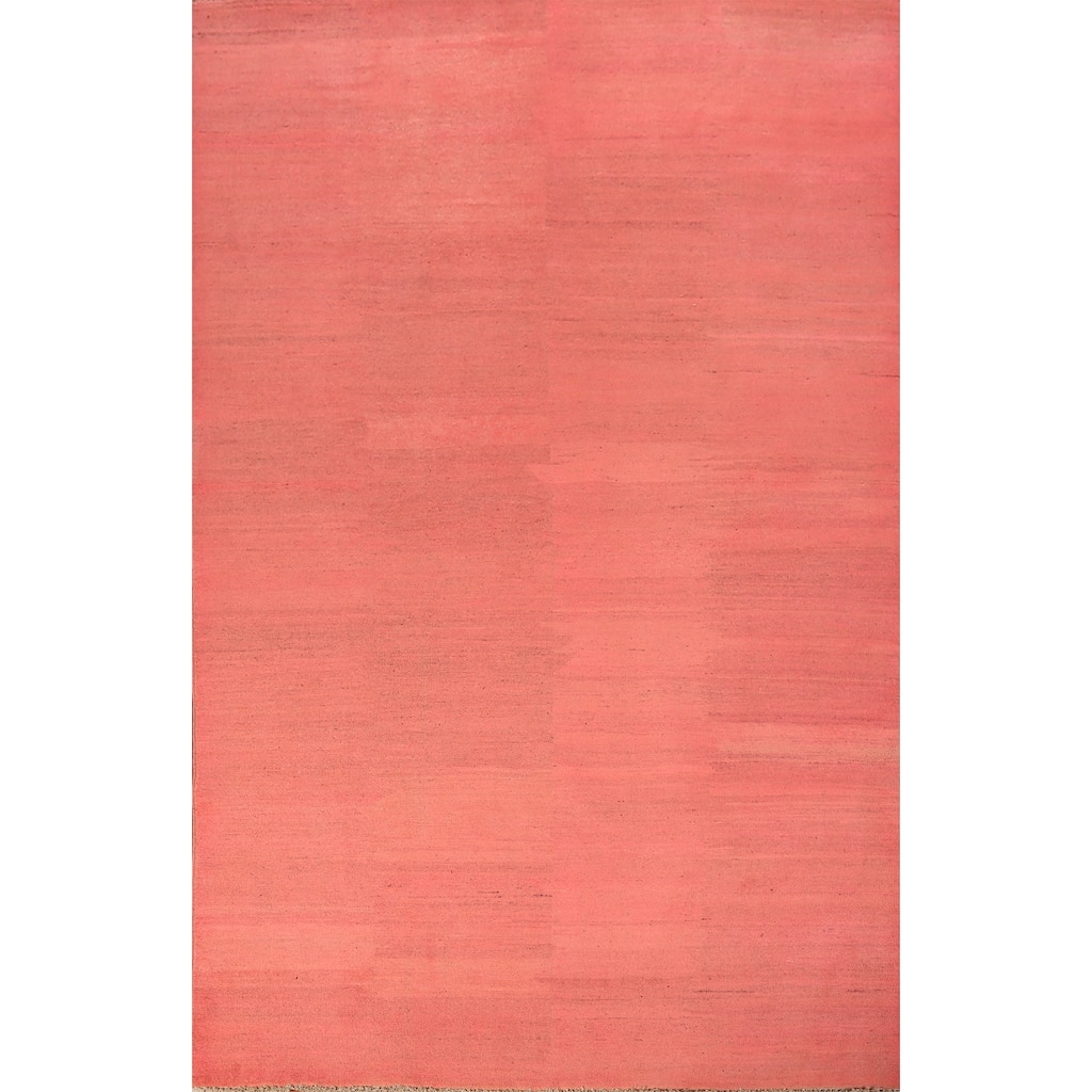 Pink Gabbeh Modern Area Rug Handmade Wool Carpet - 6'6" x 9'9"