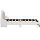preview thumbnail 9 of 10, Beige Twin Size Upholstered Platform Bed with Cloud-Shaped Headboard Wooden Bed Frame No Box Spring Required Easy Assembly