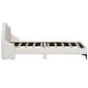 preview thumbnail 8 of 22, Twin Size Upholstered Platform Bed with Cloud-Shaped Headboard, Beige - Sturdy & Comfortable Design