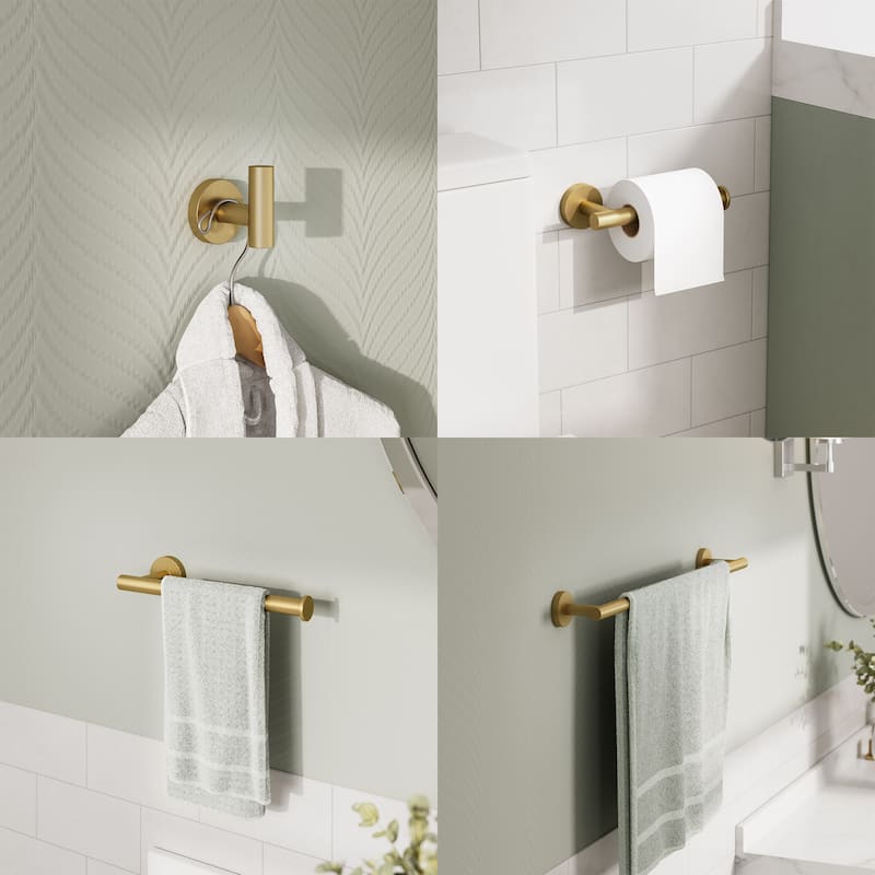 GRANDJOY 4-Piece Bath Towel Bar Rack Towel Holder Stainless Steel Hardware Set