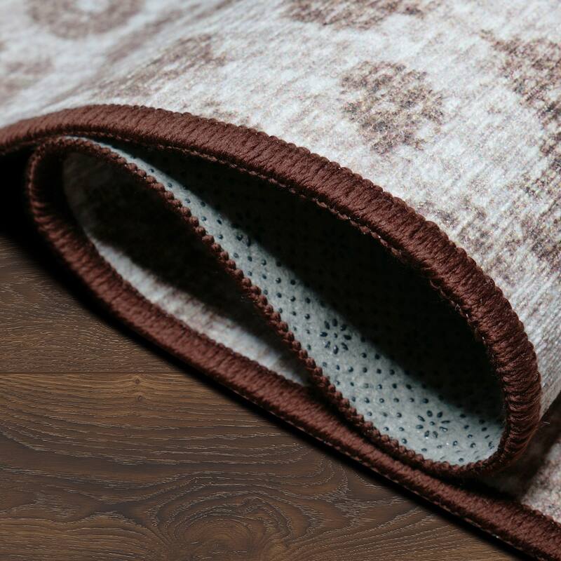 My Magic Carpet Miya Leopard Brown Machine Washable Rug
