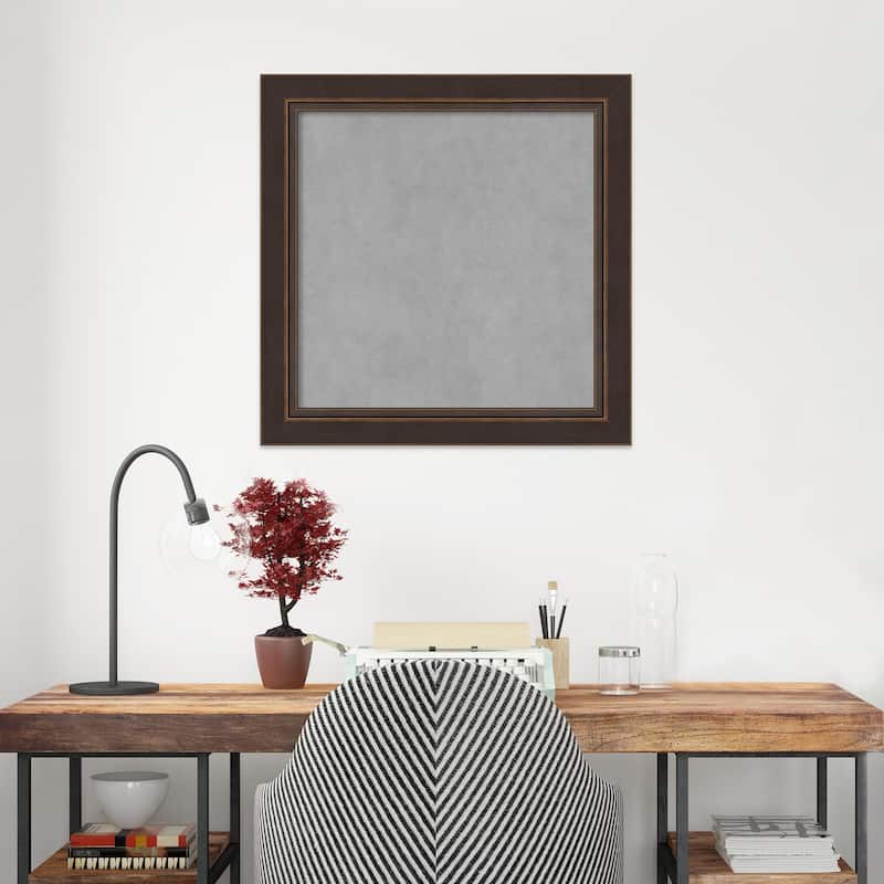 Amanti Art Lara Bronze Framed Magnetic Board - Board Size 20x20