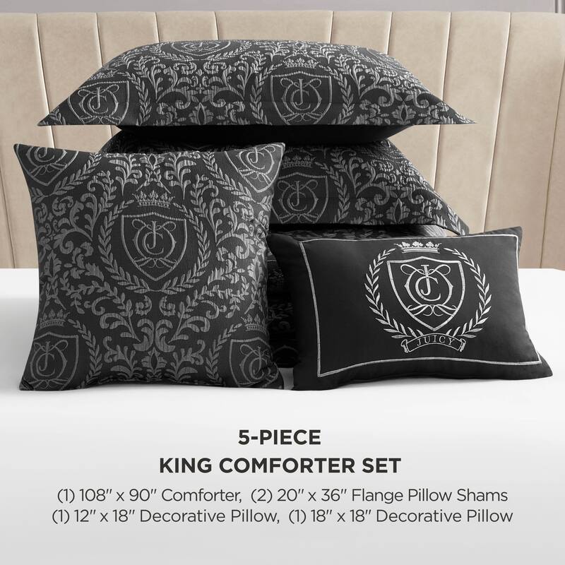 Juicy Couture Dovona 5-Piece Queen Comforter Set