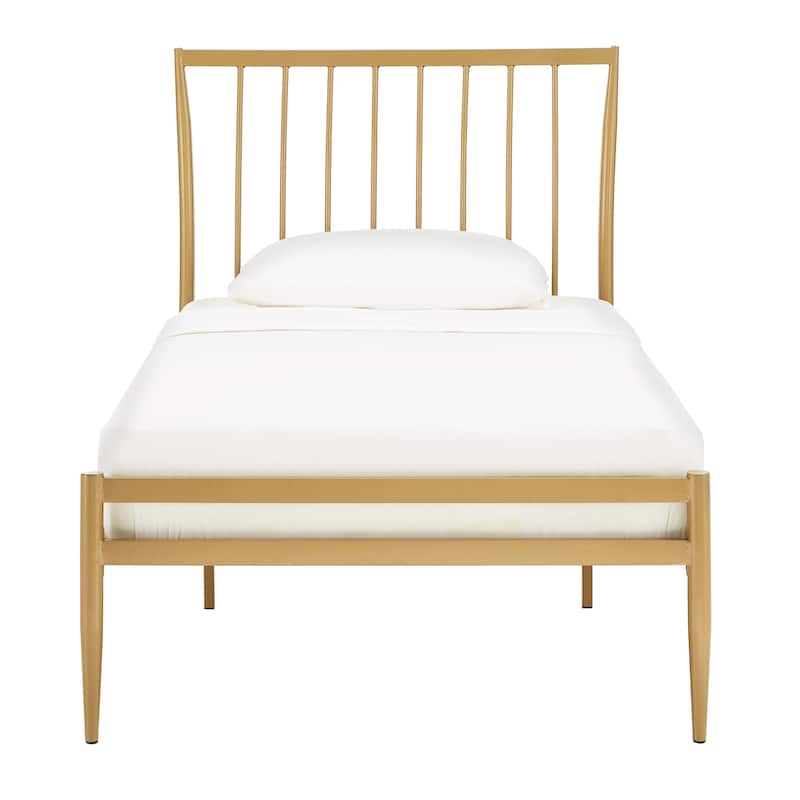 Parkcrest Gold Finish Metal Twin Bed by iNSPIRE Q Bold