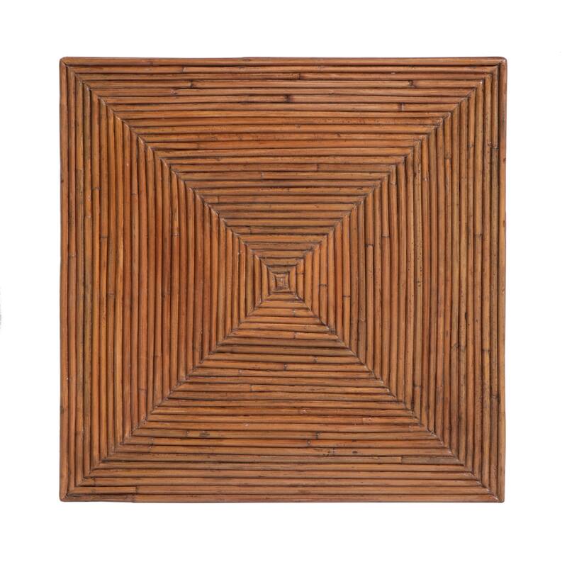 Marikit 13 in. W Square Wood and Arorog Inlay Side Table