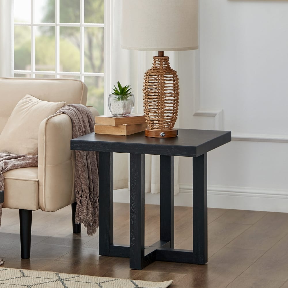 Roundhill Furniture Luno Contemporary End Table