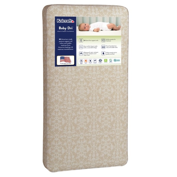 slide 2 of 8, Kolcraft Baby Dri Crib & Toddler Bed Mattress