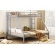 preview thumbnail 4 of 8, Wider Design Twin XL over Queen Metal Bunk Bed with Ladder and Safety Guardrails