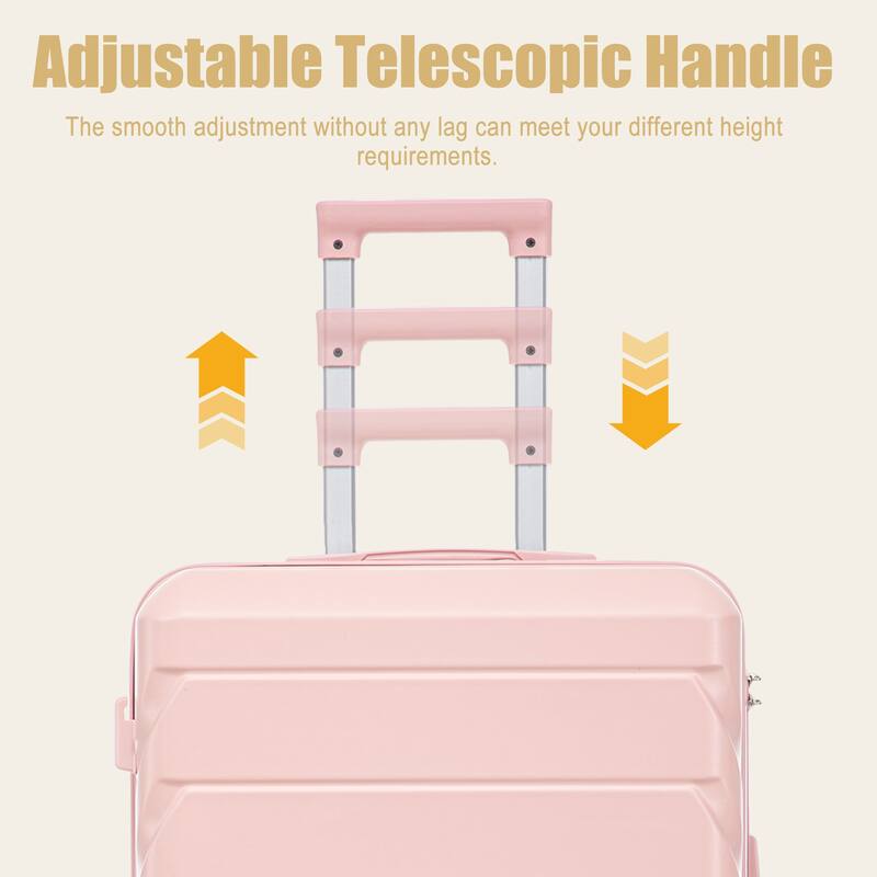 28 Inch Large Checked Luggage, Scratch Resistant Surface Four Multi-Directional Wheels, With Combination Lock and Side Hooks