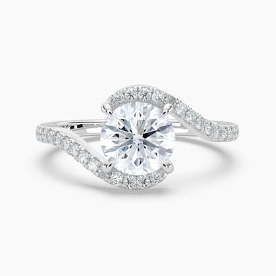 Auriya 14k Gold Round Lab Grown Diamond Bypass Engagement Ring 1.00 to 5.00 ct. tw. (F-G, VS)