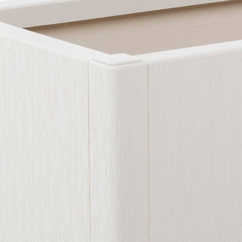 vidaXL Garden Planter White Polypropylene Medium Durable Planter - 14.2 x 31.5 x 13.8