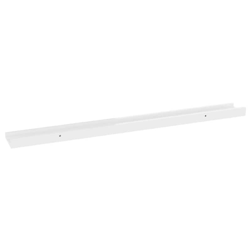 Yuli Wall Shelf Set of 4, Contemporary White, Raised Ledge Design 32 Inch