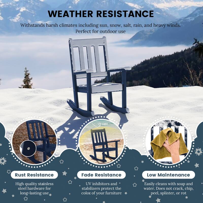 Laguna Kids Outdoor Poly Rocking Chair (Set of 2)