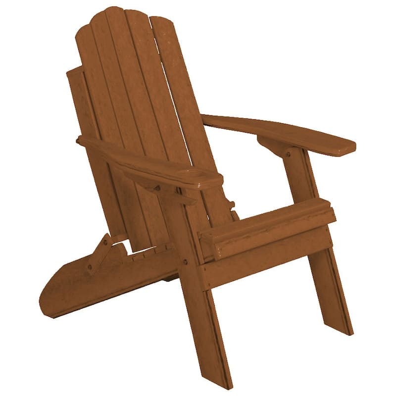 Country Classics Collection Poly Lumber Folding Adirondack Chair - Antique Mahogany