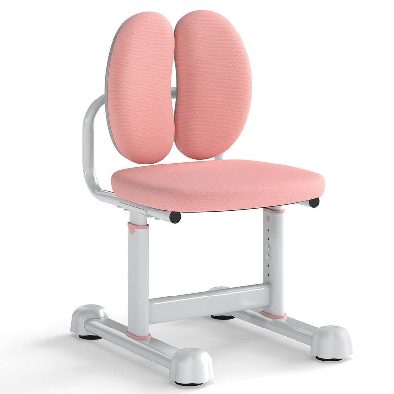 Costway Kids Desk Chair with Double Back Support Adjustable Height - See Details - Pink
