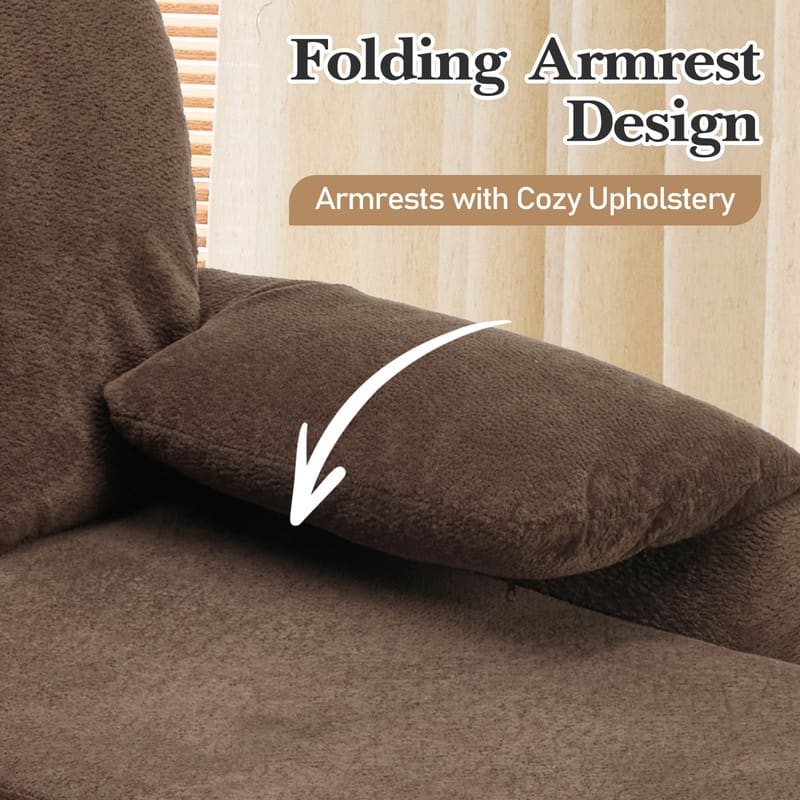 Upholstered Velvet U-Shaped Sectional Sleeper Sofa Corner Sectional Sofa Bed