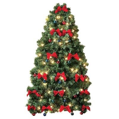 Lighted Christmas Wall Tree - 23.000 x 7.750 x 7.750