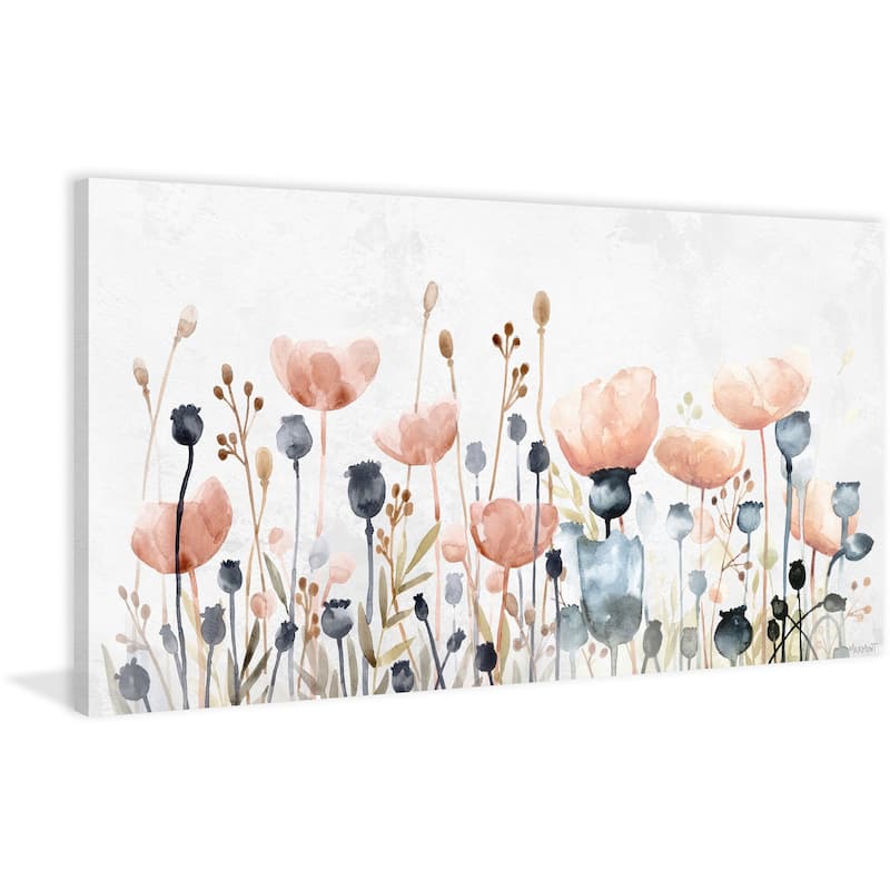 'Wild Poppy Fields' Painting Print on Wrapped Canvas
