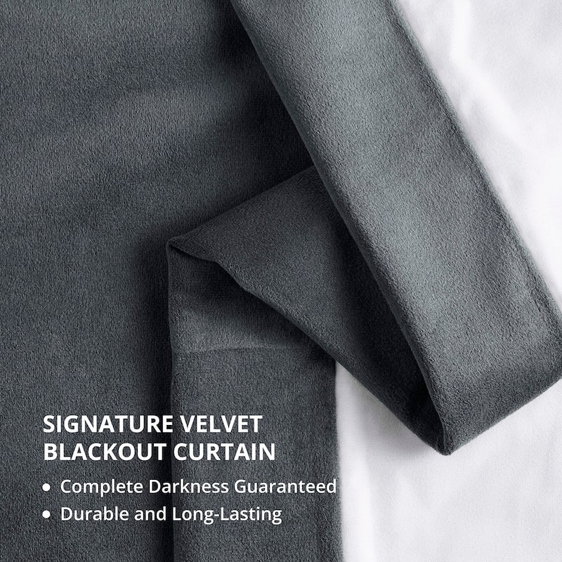 Exclusive Fabrics Signature Pleated Blackout Velvet Curtain (1 Panel)