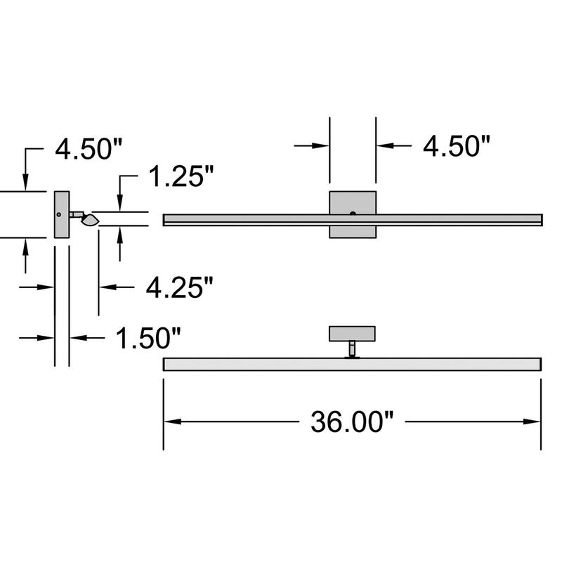 Access Lighting Float 36" Adjustable LED Vanity - Acrylic Lens - Dedicated LED