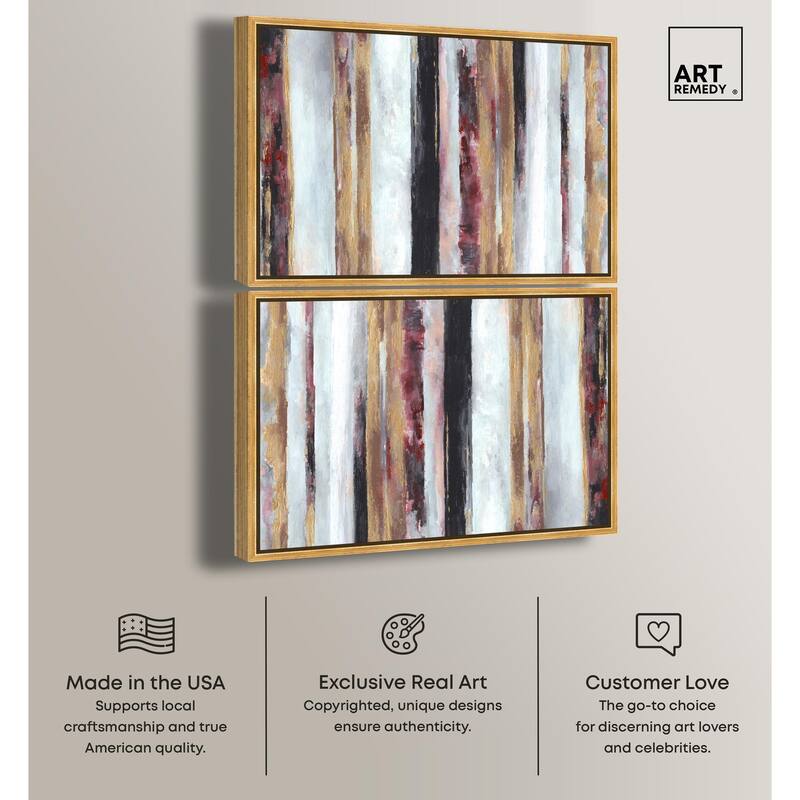 Golden Spark I Canvas by Art Remedy