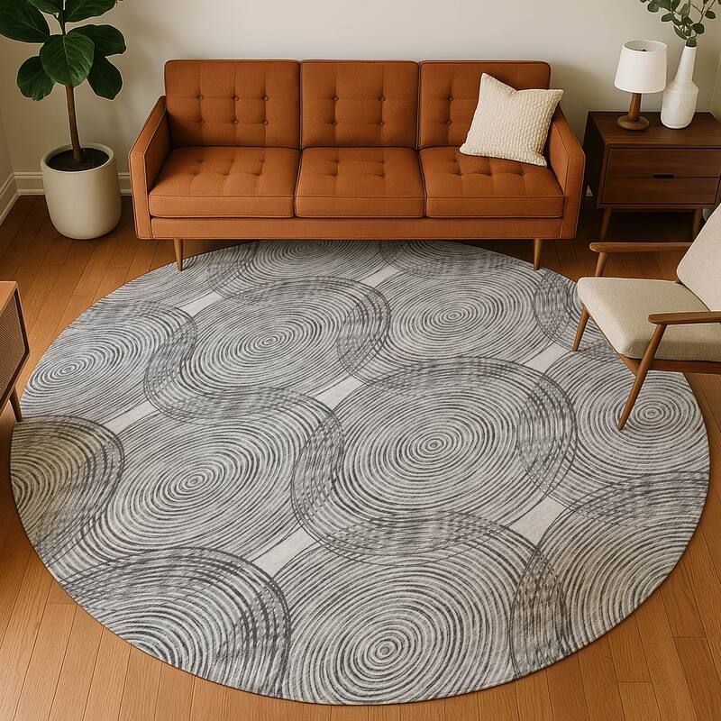 Machine Washable Indoor/ Outdoor Modern Pune Chantille Rug